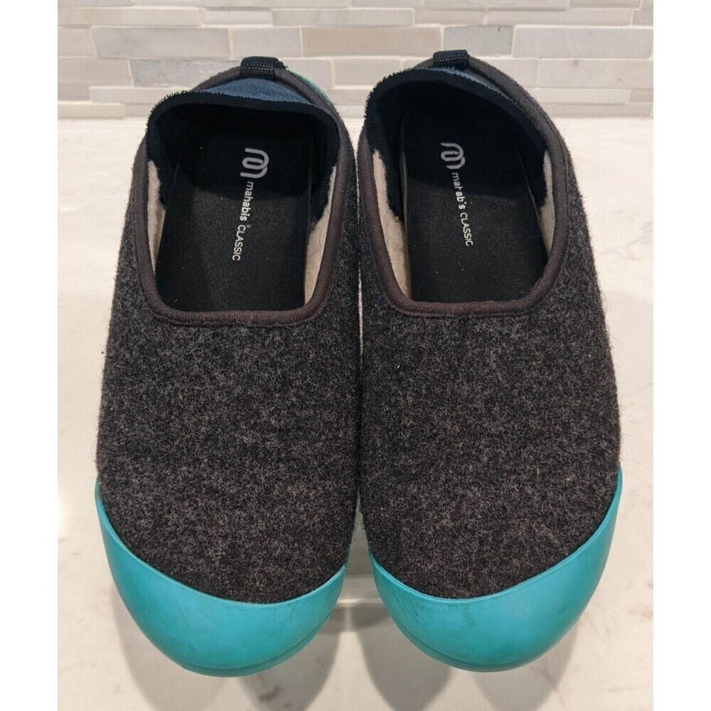 Mahabis Classic Gray Felt Shearling Detachable Slipper Women Size 39/ US 8